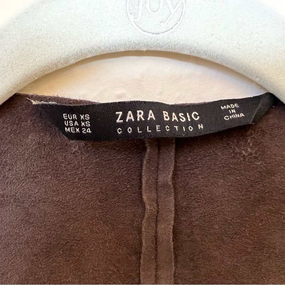 Zara Basic Soft Leather-Feeling Blazer - image 3